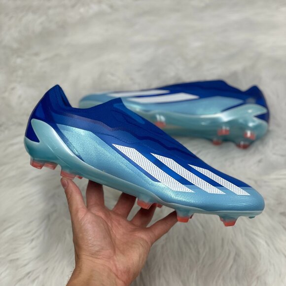 Adidas X Crazyfast.1 Laceless FG Mens Soccer Cleats Blue FZ6563 NEW Sz 13 - Picture 1 of 10
